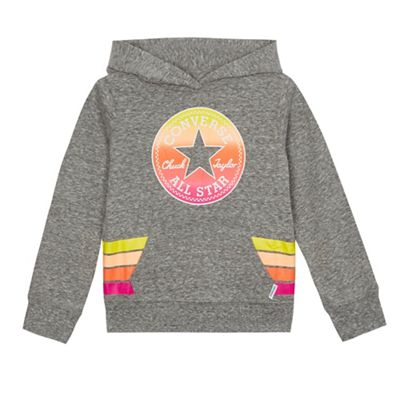 Girls' grey 'Converse' hoodie